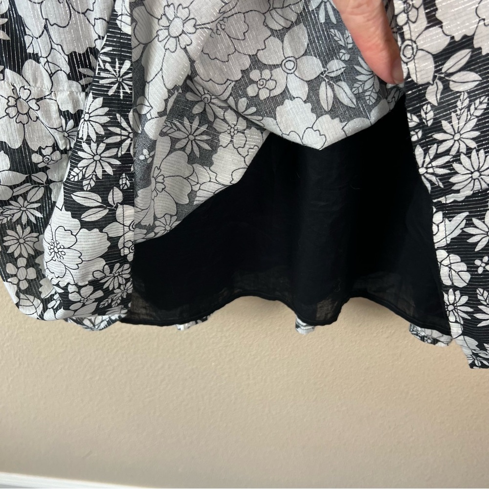 Gap Puff Sleeve Metallic Floral Midi Dress - Picture 11 of 12